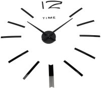 Настінні 3D годинник Diy Clock XZ127 Black Зроби сам 70-150 см великі безшумні самоклеючі 3Д годинник об'ємні цифри на стіну для дому, офісу чорні