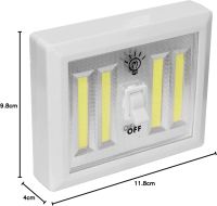 Настінний світильник Light Switch HY - 604 бездротовий вимикач з тумблером COB, світлодіодний LED нічник з вмикачем на батарейках для шафи
