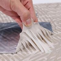Надміцна клейка стрічка з алюмінієвим покриттям Butyl Self-Adhesive 1.2мм х 5см х 10м, Алюмінієва водостійка липка фольга скотч 10 м Срібляста