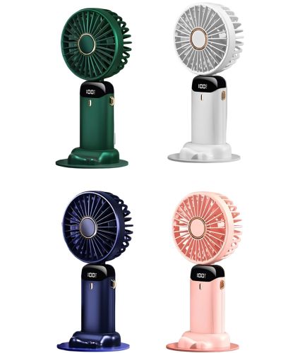 Настільний акумуляторний вентилятор Mini Fan N-15 міні охолоджувач повітря з дисплеєм, підставкою для телефона та ароматизацією повітря від USB YH-2