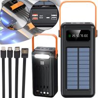 Портативний зарядний пристрій Power Bank Voltronic YM635DX 30000mAh з сонячною панеллю і ліхтариком Solar зовнішній акумулятор повербанк для зарядки