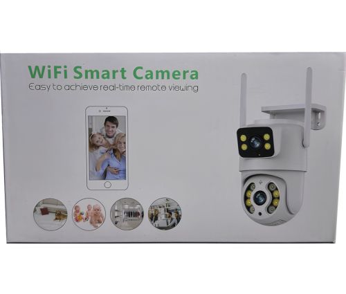 Беспроводная уличная IP камера видеонаблюдения Wifi Smart Camera Q13 6Мп поворотная двойная видеокамера с ночной съемкой и удаленным доступом Rias
