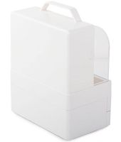 Настільний органайзер для зберігання косметики Cosmetic Storage Box GW-880 косметична поличка 4 секції з висувними ящиками і ручкою Біла