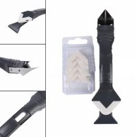 Пластиковий силіконовий шпатель скребок для герметика і силікону Silicon Trowel Scraper GS-3991p, набір з 5 насадок для видалення закладення швів