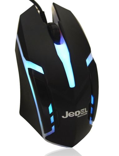 Ігрова дротова комп'ютерна мишка Jedel M66 з RGB підсвічуванням для комп'ютера і ноутбука, геймерська USB миша 1000dpi Для ПК 95543 Чорна