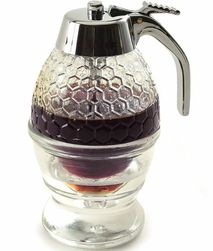 Диспенсер для меду Honey Dispenser ручний дозатор 200 мл, ємність колба для соусів, карамелі, варення, диспенсер-дозатор на підставці 10*15 см