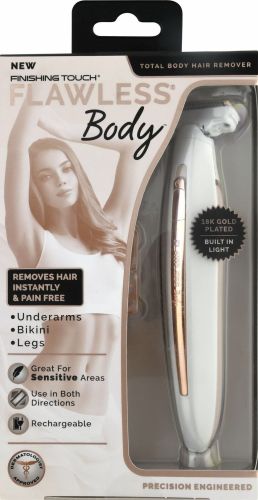 Електробритва тример New Flawless Body жіноча акумуляторна бритва для видалення волосся з тіла, бездротовий епілятор з насадками і підсвічуванням