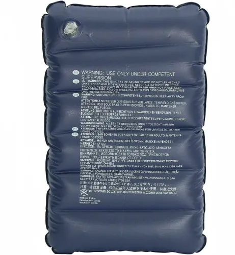 Туристическая надувная подушка Intex Inflatable Pillow 68672 47x30 см флокированная для плавания и путешествий Накладка под голову для кемпинга Синяя