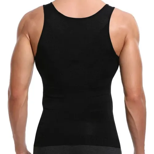 Утягивающая майка для мужчин Slim'n Lift men корректирующее мужское белье Black, Мужская корректирующая майка Слим энд Лифт фо Мэн Черная