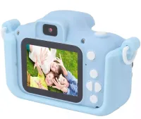 Дитячий цифровий фотоапарат Smart kids Kitty XO XJ01 з селфи камерою і відео зйомкою 600mAh, Камера Котик 2 " з вбудованими іграми для дітей Синій