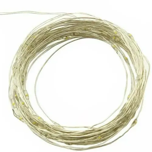 Вулична Світлодіодна гірлянда Solar String Lights LS48 - 100WW 12 метрів 100 LED діодів Теплий білий Роса Warm light з сонячною панеллю для дерев і веранд