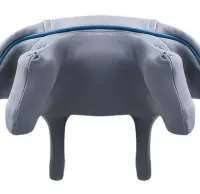 Електричний ударний масажер Electric Neck Massager XL - 653 з підігрівом для спини, плечей і шиї, акумуляторний роликовий масажер MAG - 724 Сірий