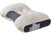 Ортопедична прямокутна подушка Casual MemoFoam Pillow PD-001 для сну з ефектом пам'яті, анатомічна подушка 63х37 см для спини і шиї Бежева