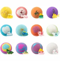 Подарунковий набір бомбочок Bath Bomb Gift (12 штук) для ванни з іграшкою-сюрпризом, дитячі спа-бомбочки «Морські мешканці» для ванни з іграшками