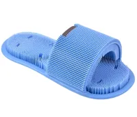 Силіконовий масажний ляпас Massage Slipper Tatboomu для масажу стоп ніг, тапочок 28.5х13.5 см з акупунктурним ефектом з силікону для душу Синій