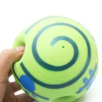 Хихикающий мяч для собак Wobble Wag Giggle Ball D-14, Интерактивная игрушка для игры с собакой игрушка-мяч звуковой из термопластичной резины
