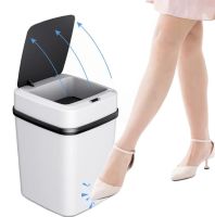 Розумне автоматичне відро для сміття на 10 л Sensor Trash Box JH - 68 з сенсорною кришкою для сміття, сенсорна кошик з розумним датчиком на батарейках