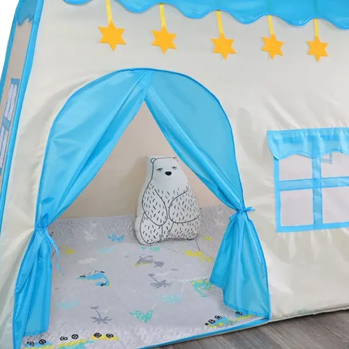 Дитячий ігровий намет у вигляді будиночка Garden Play Tent 130х130х100 см з вікнами для дому та вулиці, ігровий намет для дітей з сумкою Синій
