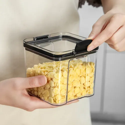 Набір контейнерів для сипучих Food Storage Container Set 8 ємностей, прозорі органайзери, баночки для зберігання харчових продуктів, круп з кришками