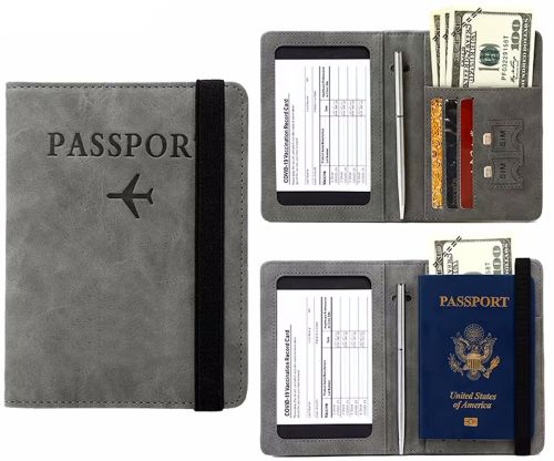Органайзер для документів і паспорта Travel Passport Brauberg з кишенями і гумкою для зберігання карток, обкладинка чохол зі штучної шкіри