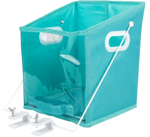 Складаний органайзер кошик Closet Caddy Box з жорстким піддоном для зберігання речей і постільної білизни з кріпленням, Контейнер для одягу Синій