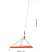 Силиконовая швабра 2 в 1 Clean the wiper AND-8-10 для мытья окон, жидкостей Скребок очиститель пола и стекла с телескопической ручкой 100см Оранжевый