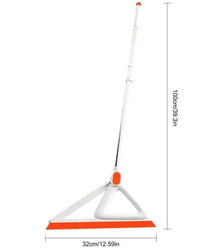 Силиконовая швабра 2 в 1 Clean the wiper AND-8-10 для мытья окон, жидкостей Скребок очиститель пола и стекла с телескопической ручкой 100см Оранжевый