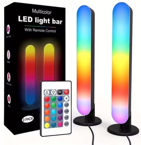 Комплект настольный цветной светильник лампа Ambient Light RGB D16 2 штуки с пультом ДУ, Светодиодные лампы Wi-Fi подсветка 25 см от USB