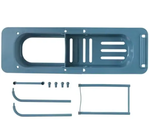 Розсувна Полиця органайзер для раковини Sink rack AD - 1792 для губки і ганчірок, телескопічна поличка сушарка рушники на мийку LY-567 Темно-синя