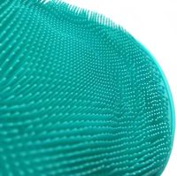 Силіконовий масажний килимок Чистюля Shower Foot Scrubber Mat LY-379 для спини і ніг на присосках, Настінна нековзна щітка для душу Бірюзовий