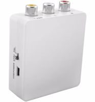 Активний конвертер перехідник HDMI на AV RCA AV P42 тюльпан зі звуком і зовнішнім живленням, Універсальний адаптер HDMI-AV Converter Mini 1080P Білий