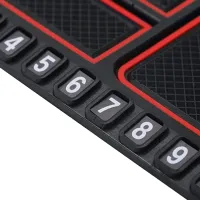 Протиковзкий автомобільний килимок органайзер Scratch mat HA - 20 4в1 на приладову панель машини, Тримач підставка для телефону і карт Червоний