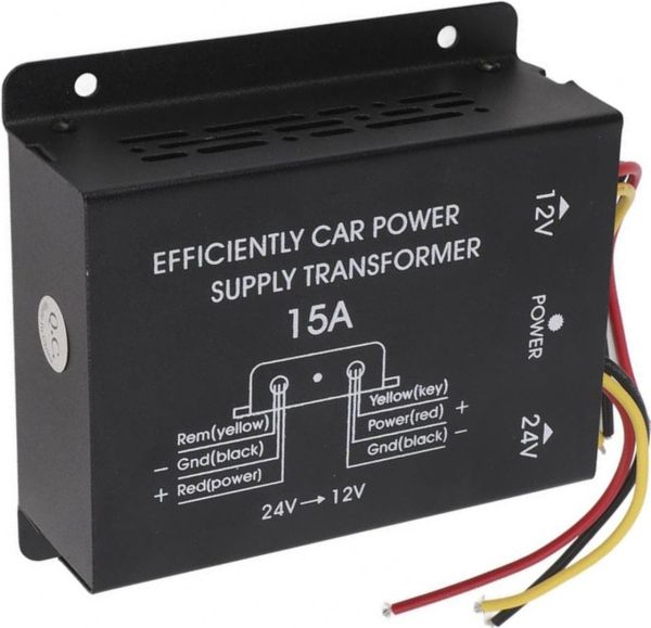 Перетворювач авто інвертор DC/DC 24V-12V 15A GS-D15A 180W