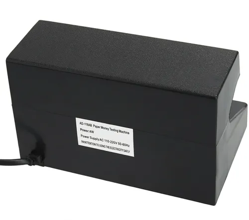 Ультрафиолетовый автоматический детектор валют Money Detector AD-118AB AC-220v, УФ лампа для быстро проверки денег купюр работающий от сети Черный
