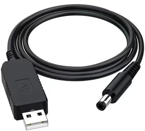 Підвищуючий USB кабель Berger з 5V на 12V для живлення Wi-Fi роутера від Power Bank з перетворювачем, перехідник для вай фай 5.5х2. 1 повербанка 5В 12В