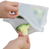 Багаторазові вакуумні пакети Slip Lock Storage Bag ly-435 15 штук для збереження продуктів Комплект силіконових пакетів для зберігання їжі прозорі