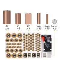 Органайзер футляр для зберігання батарейок і акумуляторів Battery Master AND584 з тестером BT - 168 на 93 шт, пластиковий кейс коробка з відкидною кришкою