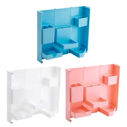 Настільний складаний органайзер Folding Storage Box FB - 1990 для канцелярського приладдя, підставка кейс для канцелярії і дрібниць на 6 відділень