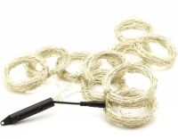 Внутрішня Світлодіодна гірлянда кінський хвіст 200led діодів 2 м 10 ниток Холодний білий для дому роса 10 струн по 2 метри USB Холодна Біла