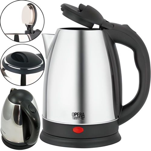 Електрочайник Electric kettle Opera HD-5001 на 2 літри 2000W, дисковий електричний чайник Опера HD5001 з нержавіючої сталі 2000Вт Сріблястий