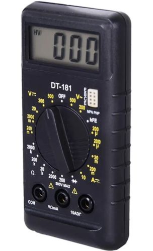 Компактний міні цифровий мультиметр Digital DT - 181 Автоматичний кишеньковий mini тестер напруги, сили струму з дисплеєм і індикатором DT181
