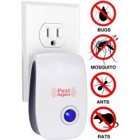 Ультразвуковий відлякувач комах і гризунів Electronic Pest Reject Repeller пристрій для знищення мишей тарганів, комарів прилад в розетку