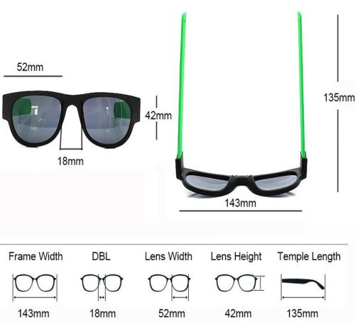 Гибкие солнцезащитные очки браслет Clix Out Sunglasses для мужчин и женщин, Спортивные очки-браслет трансформер с гибкими дужками, Зеленые