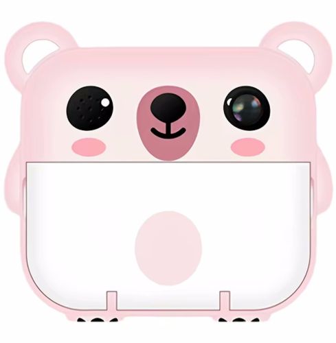 Дитячий фотоапарат з миттєвою печаткою Print Camera Y61 Ведмежа, Цифрова акумуляторна камера принтер для фото і відео з термопапером Y600-1