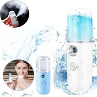 Ультразвуковий акумуляторний зволожувач повітря для шкіри обличчя Nano Mist Soraver з підсвічуванням, Нано-розпилювач з резервуаром для води 30 мл