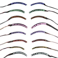 Накладні світлодіодні накладки для підсвічування вій LED RGB Lashes підсвічування очей, що світяться вії для фотосесії та вечірок від батарейки