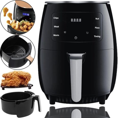 Безмаслянная аэрофритюрница мультипечь Air Fryer Extra Large Capacity ZP-085 7.5 л 3200W з регулюванням температури, фритюрниця з функцією аерогрилю
