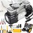 Автомобільний двоциліндровий компресор Air Pump 8806 з набором інструменту для підкачки шин 150 PSI повітряний насос від клем і прикурювача Bohao