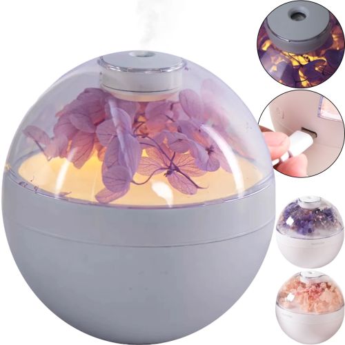 Акумуляторний зволожувач повітря Poke Ball Flower Humidifier OFAN-505 з квітами і LED підсвічуванням, Настільний аромадифузор нічник 220мл від USB
