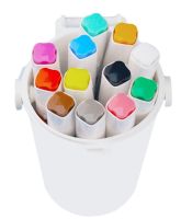 Професійний набір скетч маркерів Creative Acrylic Marker 18 шт для малювання у відрі, акрилові маркери фломастери лінери AND635 - 18 кольорів